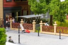 Faller 180425 - H0 - Villenzaun, braun, 1936 mm